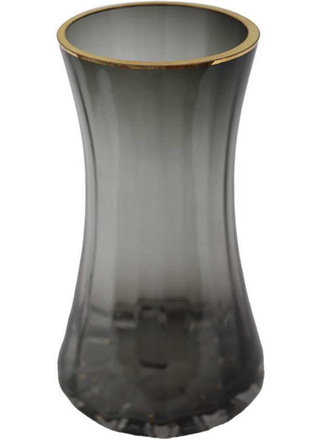 NIBEMINENT Decorative Glass Vase Black 15x28cm - Image 1