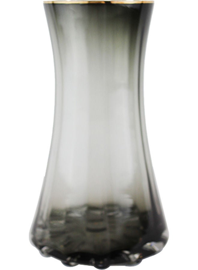 NIBEMINENT Decorative Glass Vase Black 15x28cm - Image 2