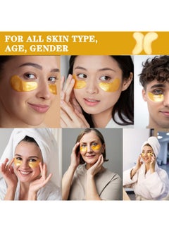 YMEYFAN YMEYFAN 24K Gold Under Eye Patches, 100 Pairs Gold Collagen Under Eye Mask Skincare for Puffiness Eyes Dark Circles Treatments, Rreduce Wrinkles Fine Lines Firm Skin, Spa Salon Estheticians Supplies  - Image 5