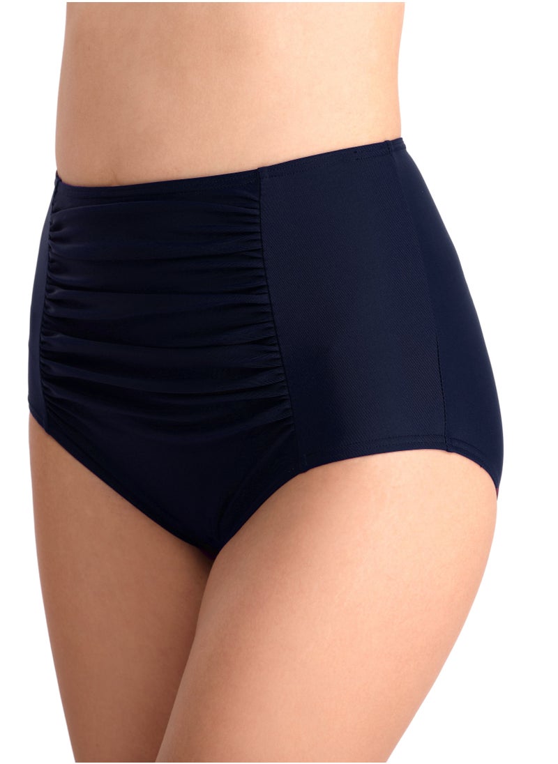 Loquat - Beach Pants Woman Pleated Tight Fashion Swim Trunks Hip Wrap Abdominal High Waist Swim Short Woman - Image 1