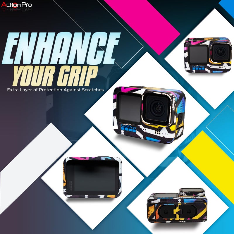 Action Pro Camera Skin Compatible with Gopro-9/10/11/12/13 Action Camera(Multicolour-2) - Image 5