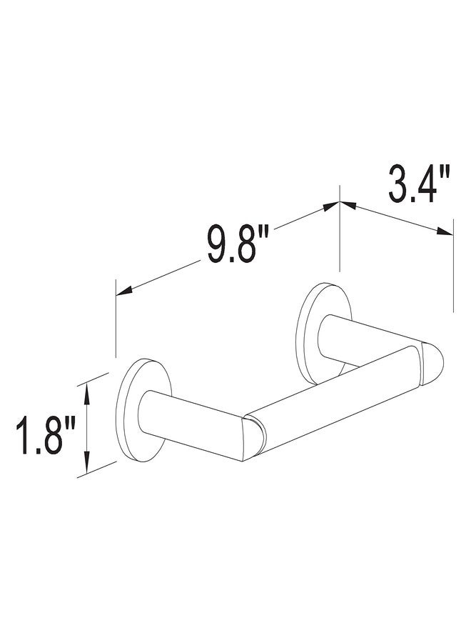Ginger 0205/PC Sine, Polished Chrome, 8" Towel Bar - Image 2