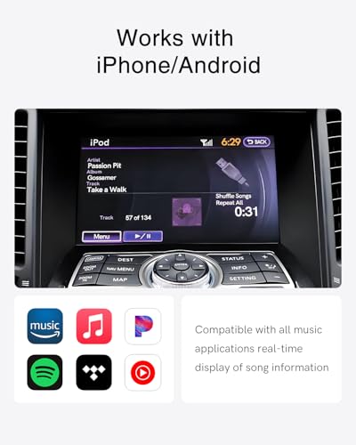 CHOOCL Bluetooth Car Adapter with USB Interface for Infiniti Q70G37EXFX35JXQX50QX60M NMC Patrol20122018Qashqai2014Murano20112012Altima20112012Rogue20142016 - Image 3
