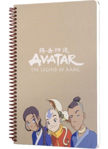 Mabbels Avatar Katara Sokka Aang Spiral Notebook Cream Lined 