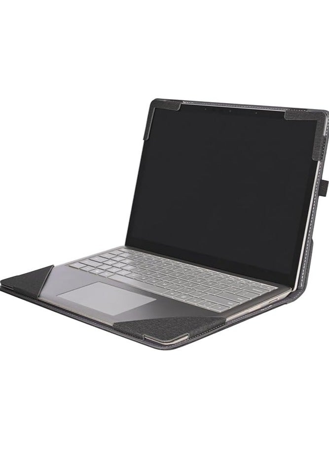 Laptop Case Compatible with 13.5 Inch Surface Laptop 6/5/4/3/2 (Model: 1951/1868/1958/1950/1867/1769) Cotton and Linen Cloth Pattern with Triangular Bracket - Image 2