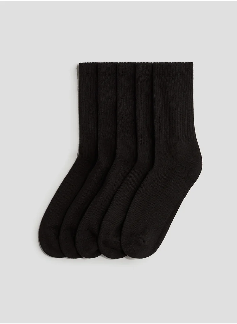 H&M 5-Pack Ribbed Socks