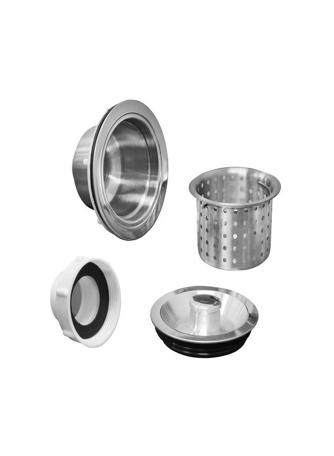 Berkeley Stainless Metal Drain Assembly Salon Shampoo Bowl Backwash Sink Hair Strainer - Image 4