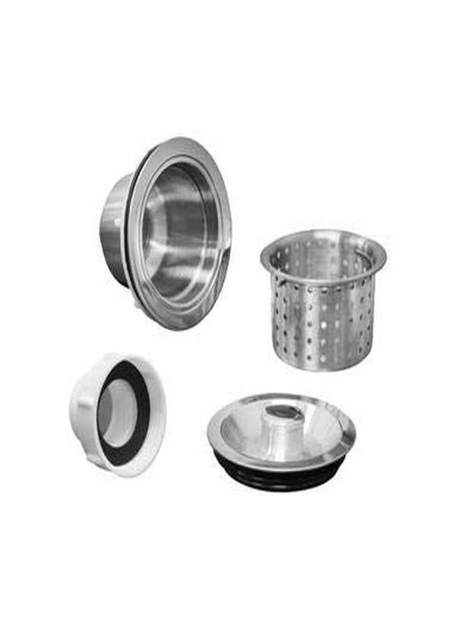 Berkeley Stainless Metal Drain Assembly Salon Shampoo Bowl Backwash Sink Hair Strainer - Image 1