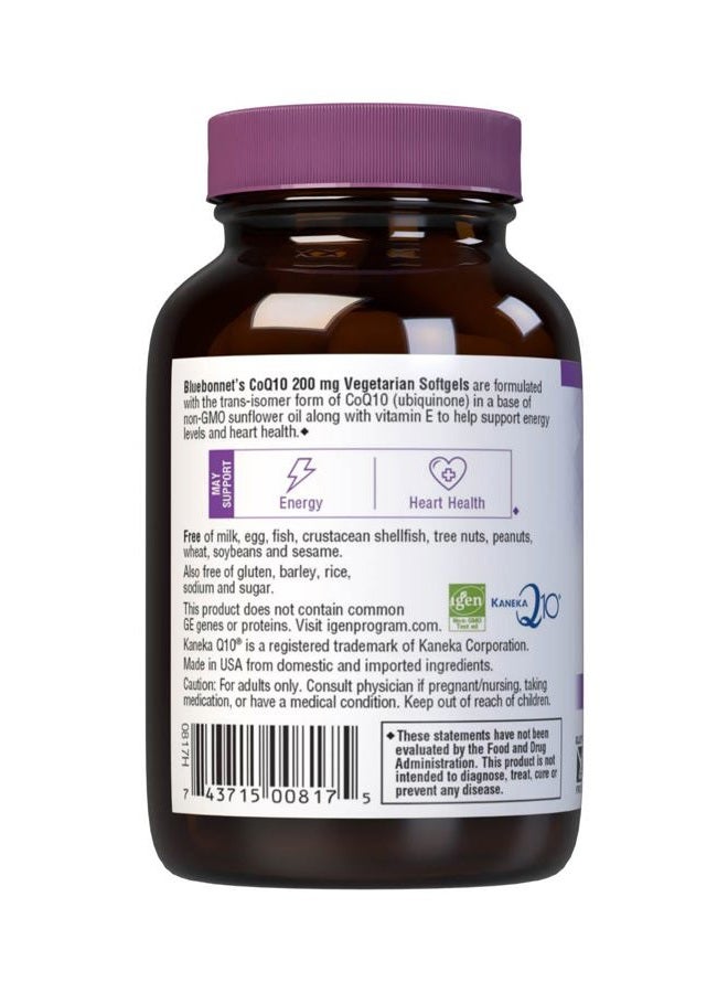 Bluebonnet CoQ-10 Vegetarian Softgels, 200 mg, 30 Count - Image 3
