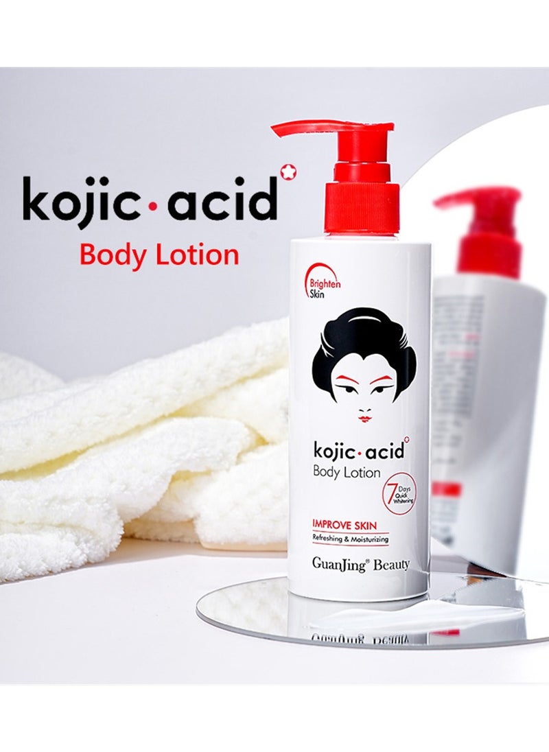 GuanJing Beauty Kojic Acid Body Lotion Improve Skin - 230ml  - Image 2