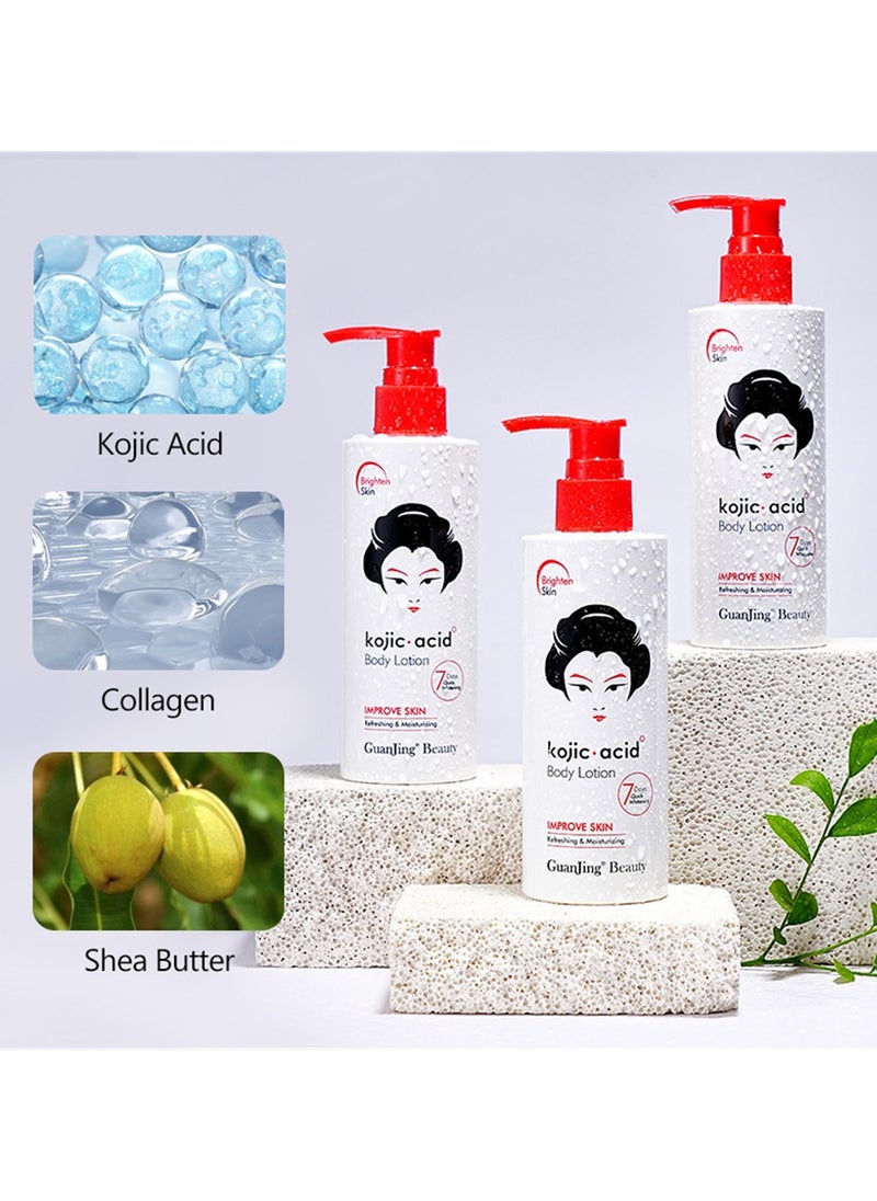 GuanJing Beauty Kojic Acid Body Lotion Improve Skin - 230ml  - Image 5