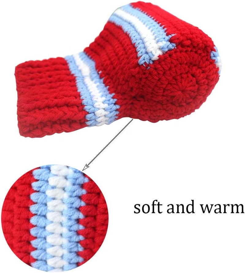 FunisFun Beer Mitten Gloves, Knit Stitched Drink Mitt Holder for White Elephant Gag Gift Tailgating Idea - Image 3