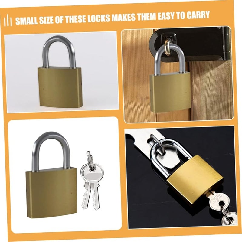 5 Pack Metal Padlock Keys Replacement Keyed Cabinet Lock for Drawer Security - Image 4