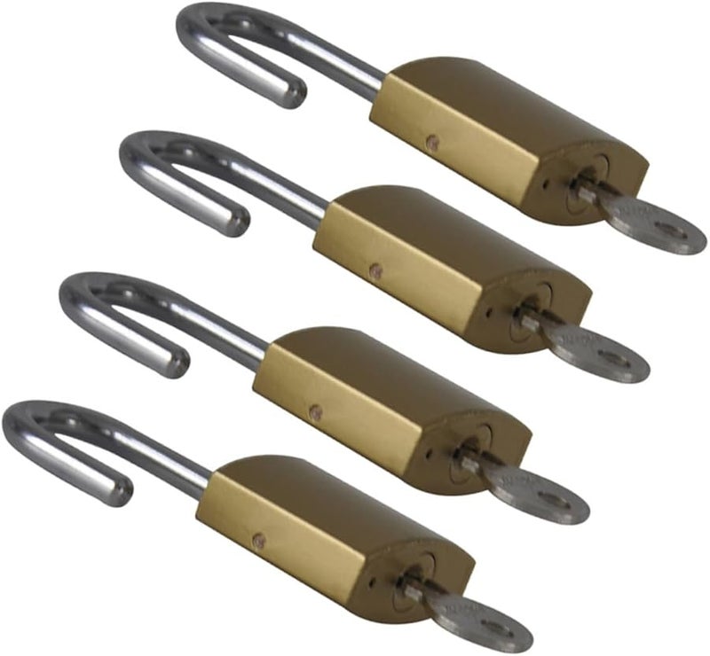 5 Pack Metal Padlock Keys Replacement Keyed Cabinet Lock for Drawer Security - Image 3