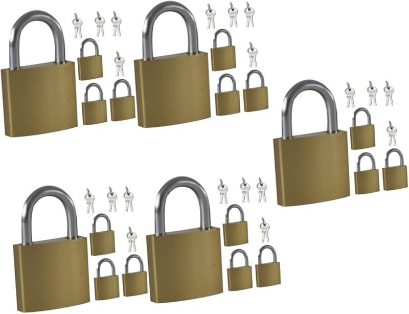 5 Pack Metal Padlock Keys Replacement Keyed Cabinet Lock for Drawer Security - Image 1
