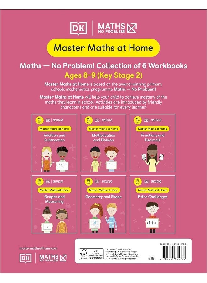 DK Maths ― No Problem! Collection of 6 Workbooks, Ages 8-9 (Key Stage 2)