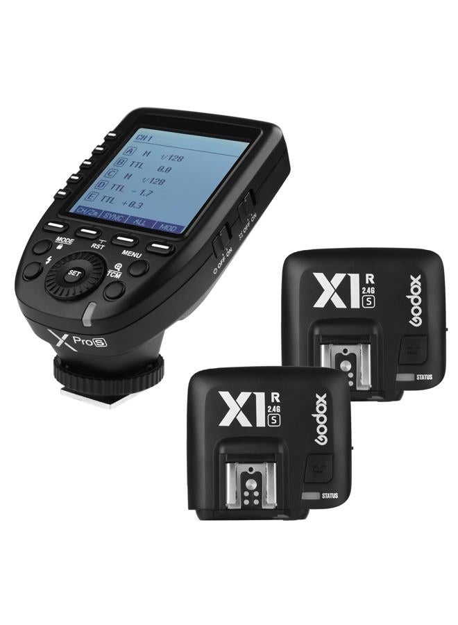 Godox Xpro-C 2.4G X System TTL Wireless Flash Trigger Transmitter & 2 * X1R-C Controller Receiver Compatible for Canon Flash - Image 1
