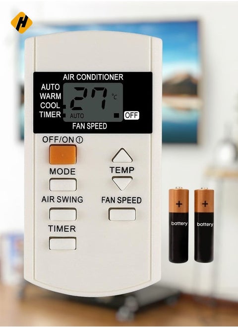 Compatible Remote Control for Panasonic Split Air Conditioner 44A, Multi Color with battery