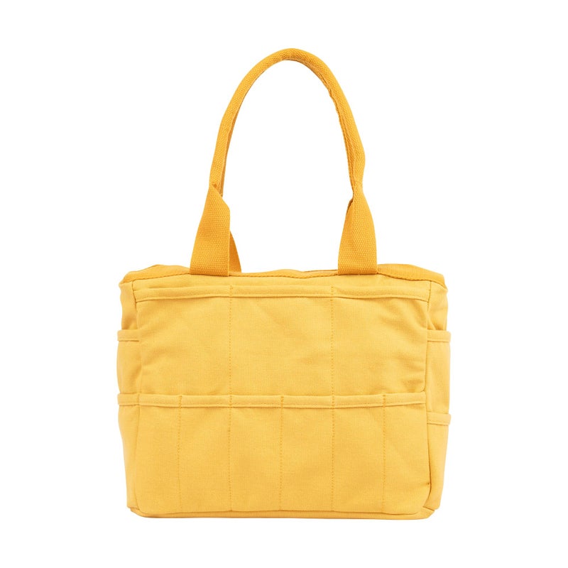 Soolla Studio Bag: Pottery Tool Bag, Art Supply Storage, Knitting Yarn Organizer, Crochet Projects, & Washable Craft Tote, 30 Pockets, 25+ Canvas Colors, Student Artist Gift (Sunset Mustard) - Image 2
