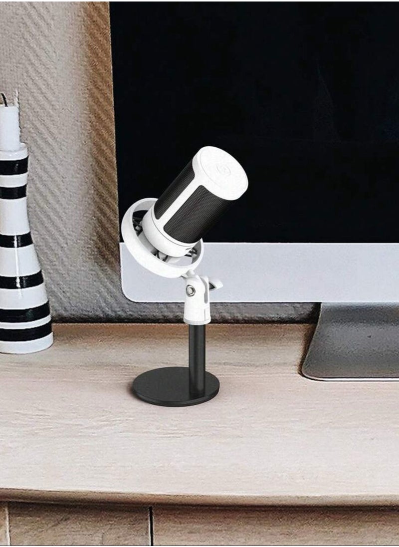 YU'S - USB Condenser Gaming Microphone Kit for PC, PS4, PS5, Plug and Play, 192kHZ Cardioid Pickup with Mute Button and Volume Control for Streaming, YouTube, Twitch, Discord, ME6S White - Image 1