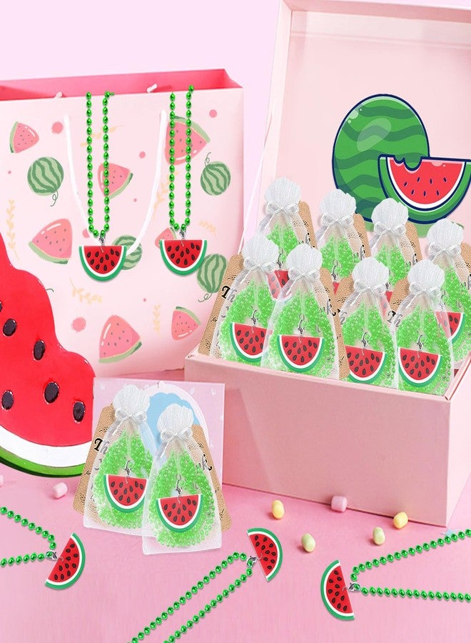 CiciBear 24 Pack Watermelon Necklace Party Favors with Mardi Gras Beads for Guests, Watermelon Themed Party, Baby Shower, School Party, Kids Birthday - Image 4