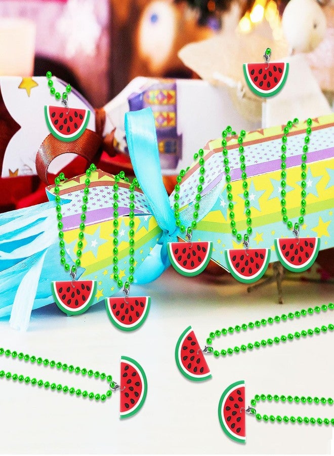 CiciBear 24 Pack Watermelon Necklace Party Favors with Mardi Gras Beads for Guests, Watermelon Themed Party, Baby Shower, School Party, Kids Birthday - Image 5