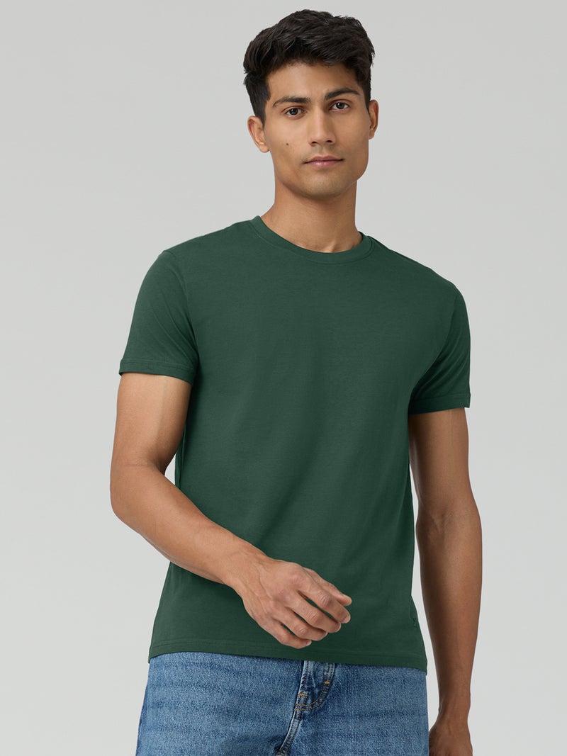 اكس واي اكس اكس تي شيرت رجالي من القطن بقصّة عادية ورقبة دائرية من XYXX - Image 1