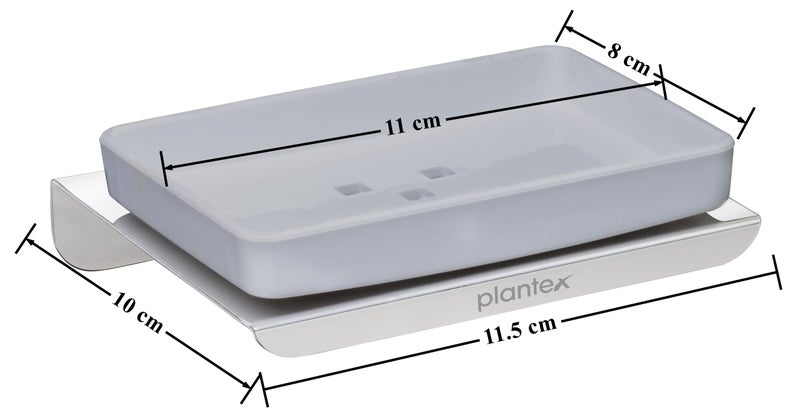 Plantex Stainless Steel with ABS Material Soap Dish/Soap Holder/Soap Stand/Bathroom Accessories - Wall Mount (Chrome) - Image 5