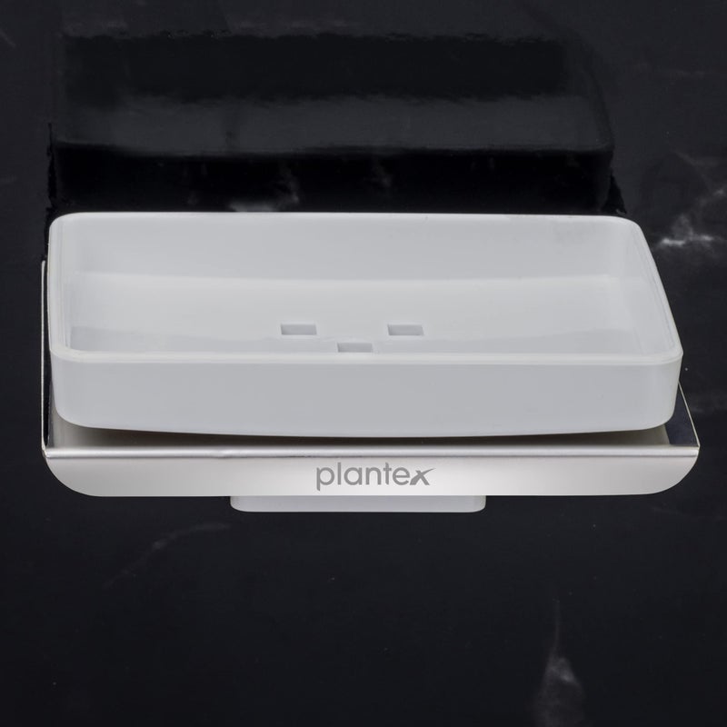 Plantex Stainless Steel with ABS Material Soap Dish/Soap Holder/Soap Stand/Bathroom Accessories - Wall Mount (Chrome) - Image 4