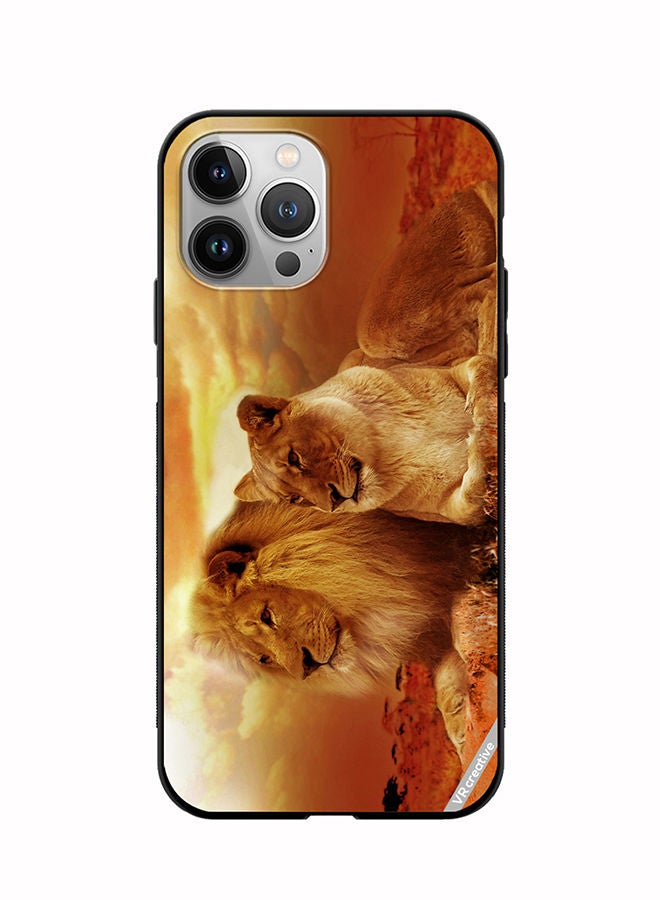VR CREATIVE Protective Case Cover For Apple iPhone 12 Pro King Queen Of Jungle Design Multicolour  - Image 1