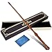 ChampWe Wooden Magic Wand Wizard Witch Wood Wands Hand Carved for Collection Cosplay Christmas Party with Spellbook Gift Box Foliage - Image 2