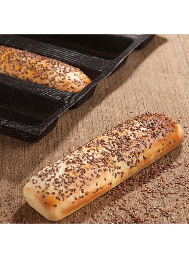 FETESUR Silicone Perforated Baking Forms Sandwich Mould French Baguette Bread Pan Dog Food Mat 5 Loaf Non-Stick Baking Liners - Image 5
