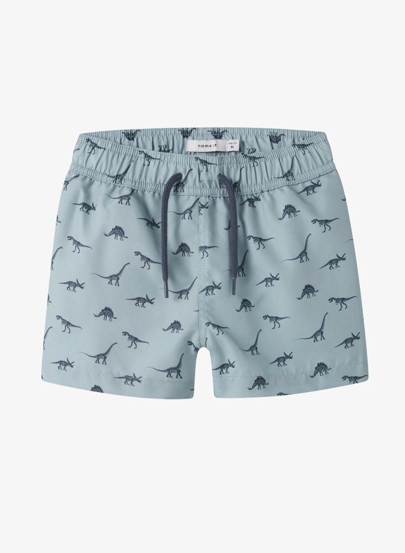 NAME IT Kids Printed Drawstring Swim Shorts - Image 1