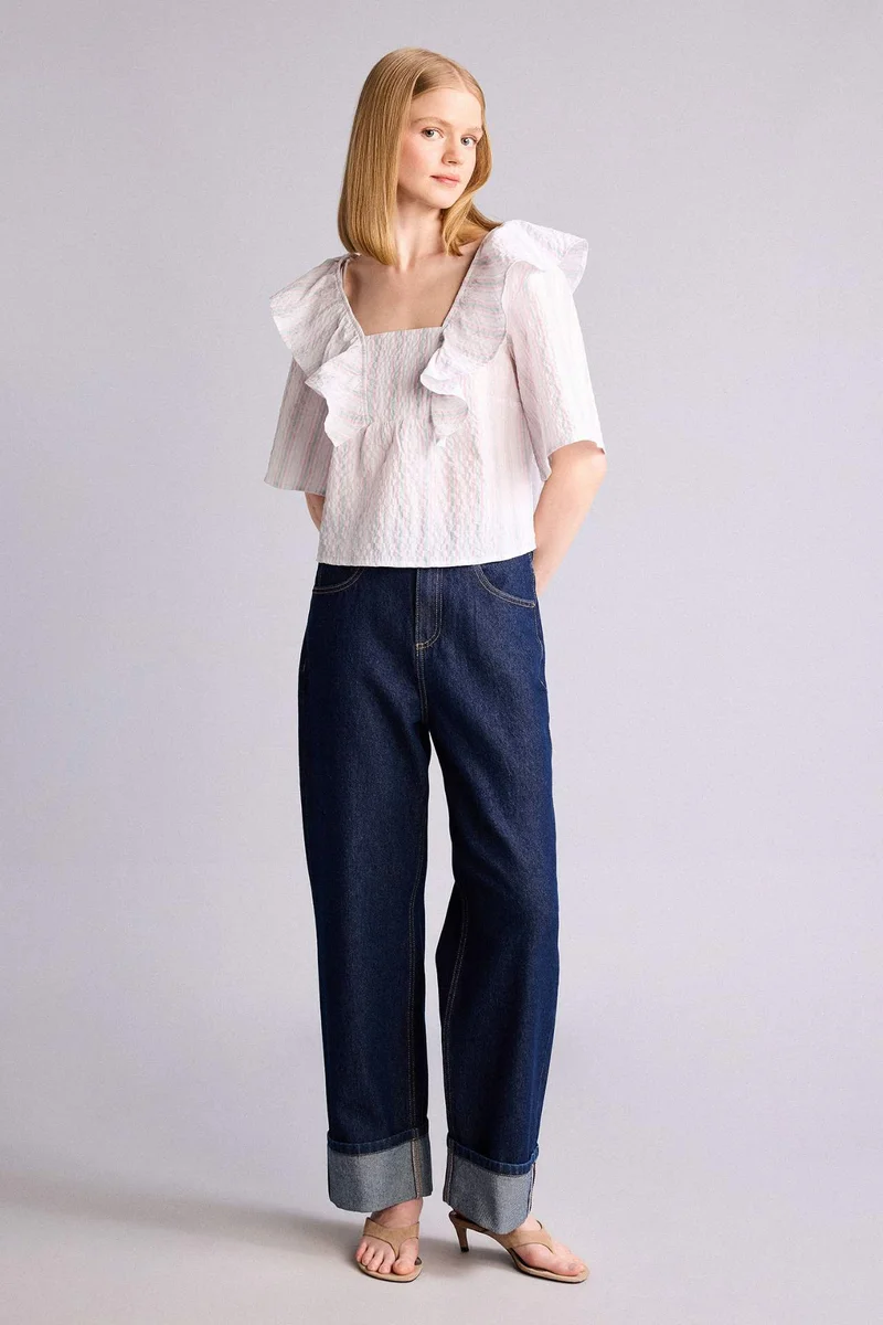 DeFacto Regular Fit Short Sleeve Blouse