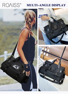 roaiss Large Capacity Travel Fitness Bag Independent Shoe Compartment Dry Wet Separation Sports Bag Adjustable And Detachable Shoulder Strap Luggage Bag  - Image 5