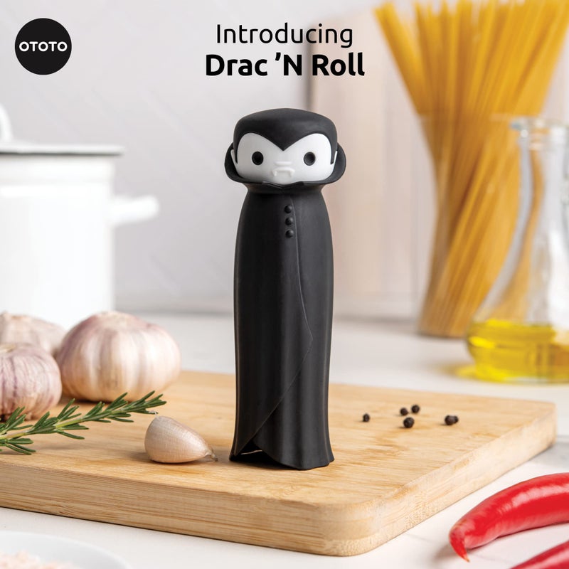 OTOTO Drac N' Roll Vampire Garlic Roller, Silicone Garlic Peeler Tube, Silicone Tube Roller for Halloween - Kitchen Gadget for Garlic, Garlic Tube, Garlic Crusher - Image 2