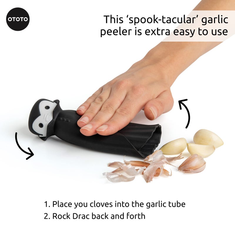 OTOTO Drac N' Roll Vampire Garlic Roller, Silicone Garlic Peeler Tube, Silicone Tube Roller for Halloween - Kitchen Gadget for Garlic, Garlic Tube, Garlic Crusher - Image 3