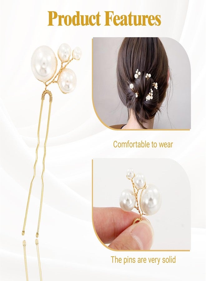 braxan 12Pcs pearl hair pins,pearl bobby pins bridal hair pins for Bridesmaids Brides Flower Girls Hair Accessories - Image 3