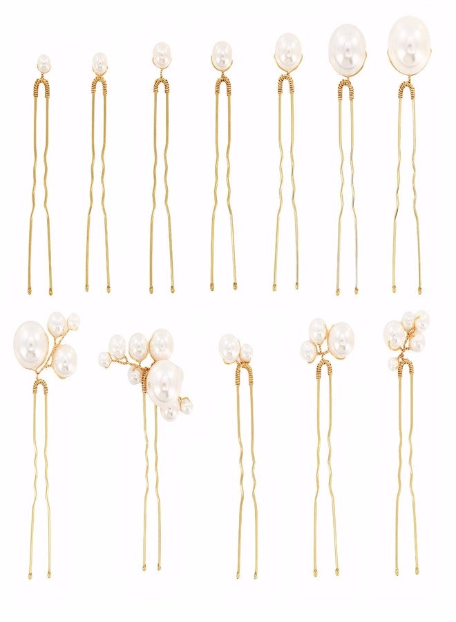 braxan 12Pcs pearl hair pins,pearl bobby pins bridal hair pins for Bridesmaids Brides Flower Girls Hair Accessories - Image 1
