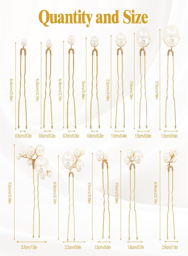 braxan 12Pcs pearl hair pins,pearl bobby pins bridal hair pins for Bridesmaids Brides Flower Girls Hair Accessories - Image 2