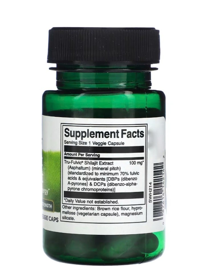 SWANSON Shilajit Extract 100 mg 30 Veggie Caps - Image 2