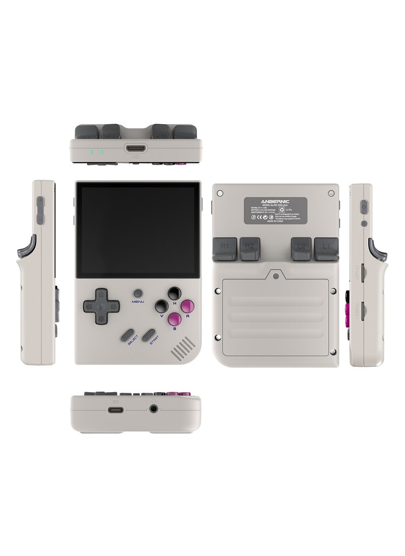 ANBERNIC  - RG35XX Plus Linux Handheld Game Console, 3.5'' IPS Screen, Pre-Loaded 5527 Games, 3300mAh Battery, Supports 5G WiFi Bluetooth HDMI and TV Output (64GB, Grey) - Image 1