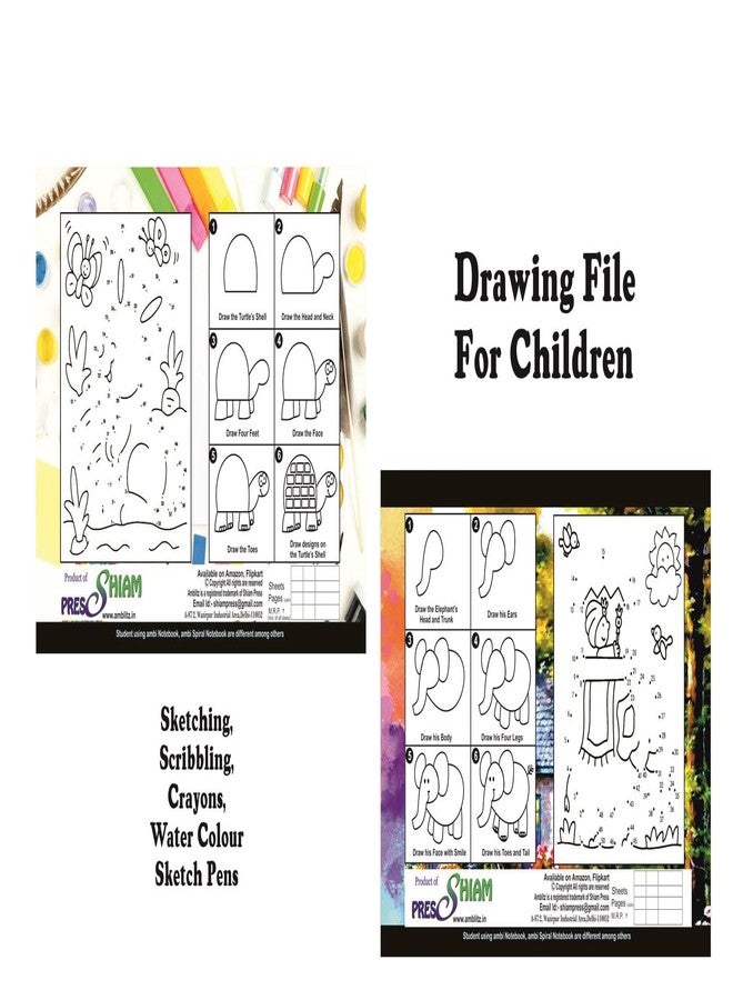 Amblitz Drawing Book |Plain Sketch Pad for Kids, Students| 32 White Unruled Pages |16 Sheets| A4 Size Approx (29 x 21 cm)| Soft Cover | Drawing Copy for Sketching, Colouring & Painting | Pack of 3 - Image 3
