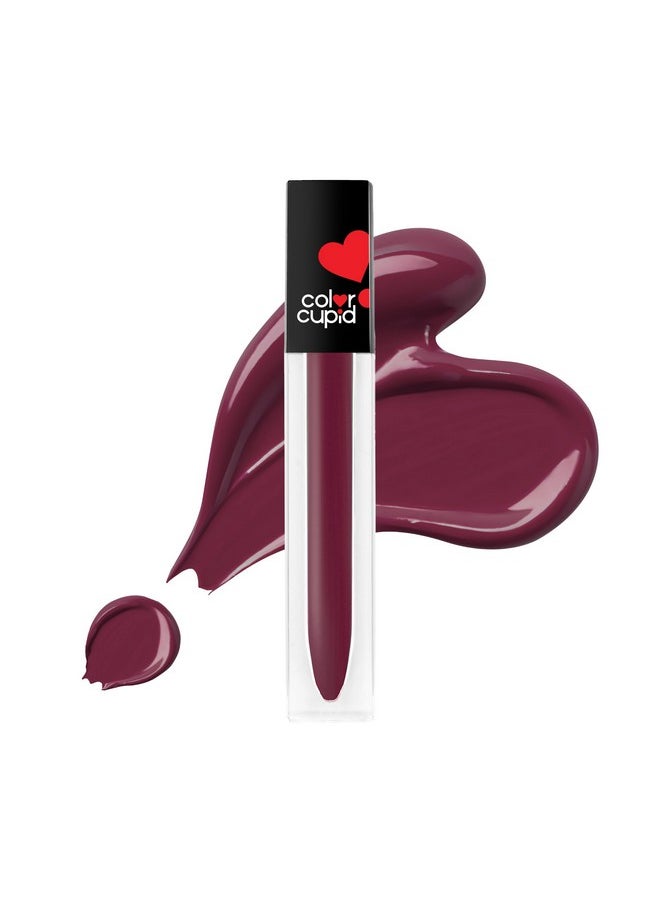 Color Cupid Color Cupid Matte Intense Color 18-Hour Stay Liquid Lipstick | Infused with Hyaluronic Acid & Ceramide | Transfer Proof & Kiss Proof| Forever Love - Tipsy Wine | 4 ml  - Image 1