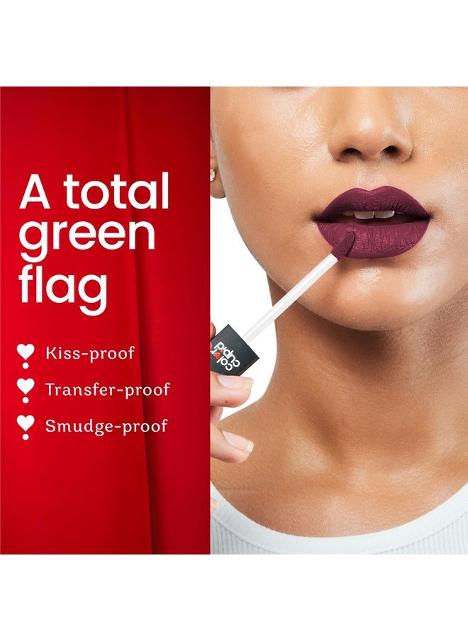 Color Cupid Color Cupid Matte Intense Color 18-Hour Stay Liquid Lipstick | Infused with Hyaluronic Acid & Ceramide | Transfer Proof & Kiss Proof| Forever Love - Tipsy Wine | 4 ml  - Image 2
