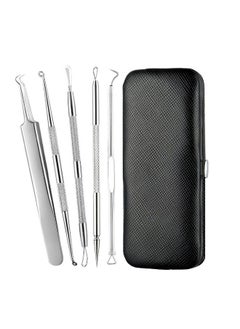 Beauté Secrets Stainless Steel Antislid Handle Blackhead Remover Tools Kit With Case Pack Of 5  - Image 2