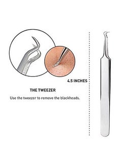 Beauté Secrets Stainless Steel Antislid Handle Blackhead Remover Tools Kit With Case Pack Of 5  - Image 4