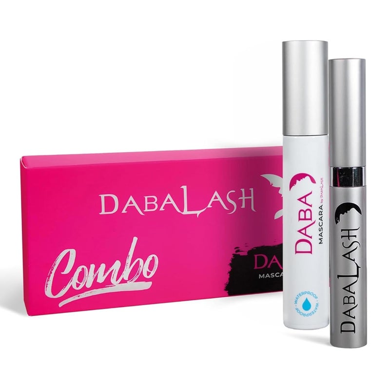 DABALASH Waterproof Combo  Professional Eyelash  Brow Growth Serum  Waterproof Mascara  Promotes the Appearance of Naturally Longer Fuller  Thicker Lashes  Brows  018 oz  045 oz