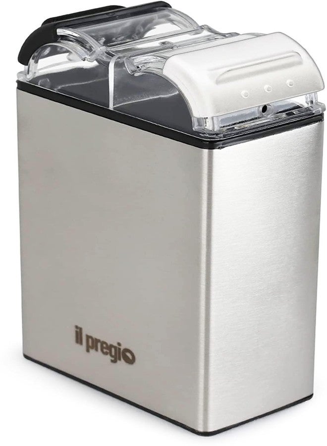 il pregio Salt & Pepper Shaker - Double Spice Stainless Steel Seasoning Jar Shaker - 2 in 1 Salt and Pepper Dispenser with Adjustable Pour Holes | 2.3oz Per Side - Image 1