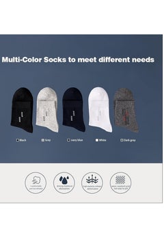 5 Pairs Mens 100 percent Cotton Crew Socks Mid Calf Dress Socks Moisture Wicking Suitable for All Seasons Striped Pattern in a Variety of Colors for Business Casual Wear - pzsku/Z5123D50F00E18960316CZ/45/_/1720270864/a1e66753-6e42-4121-a0e8-3d540acb7cf7